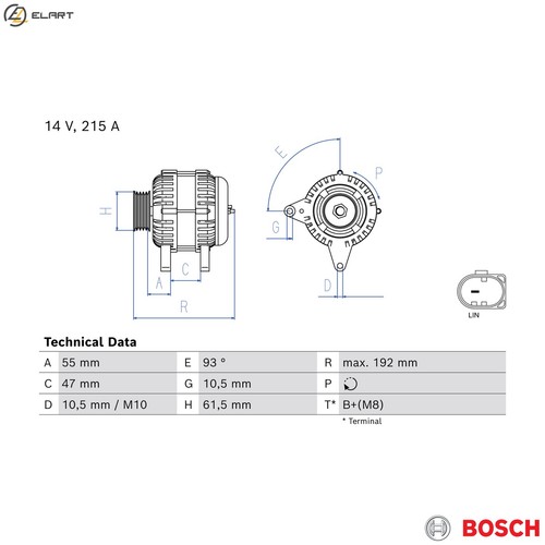 Alternator 986 087 130 - alternator,
