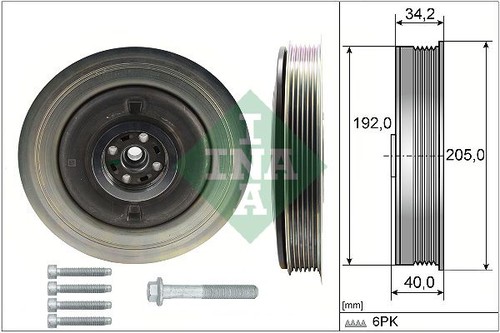 Crankshaft belt pulley - crankshaft, fits