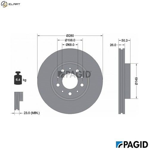 Brake disc 54018nc for - 2x,