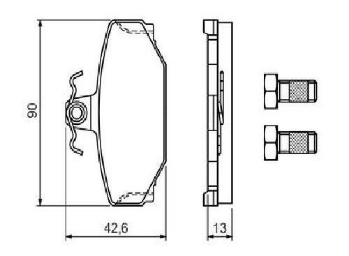 Bosch brake pad set disc - brake,