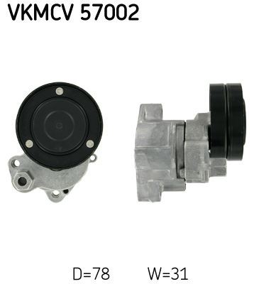 Ribbed belt tensioner for - belt,
