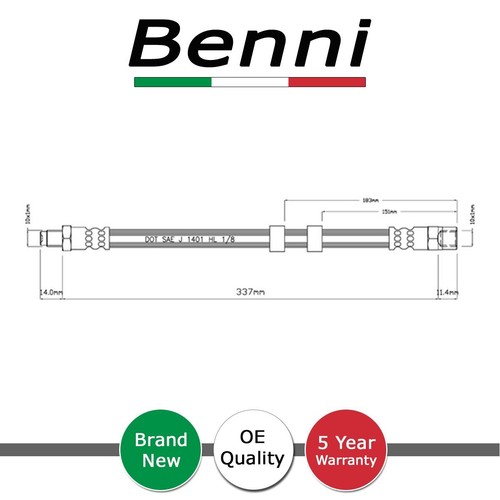 Brake hose front - hose,